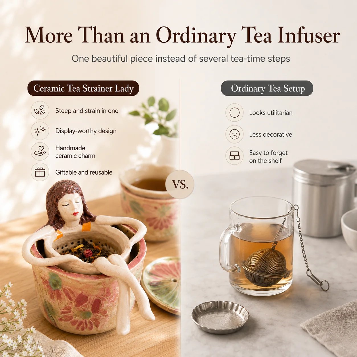 Ceramic Tea Strainer Product Details