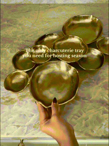 Decorative nine bowl serving platter