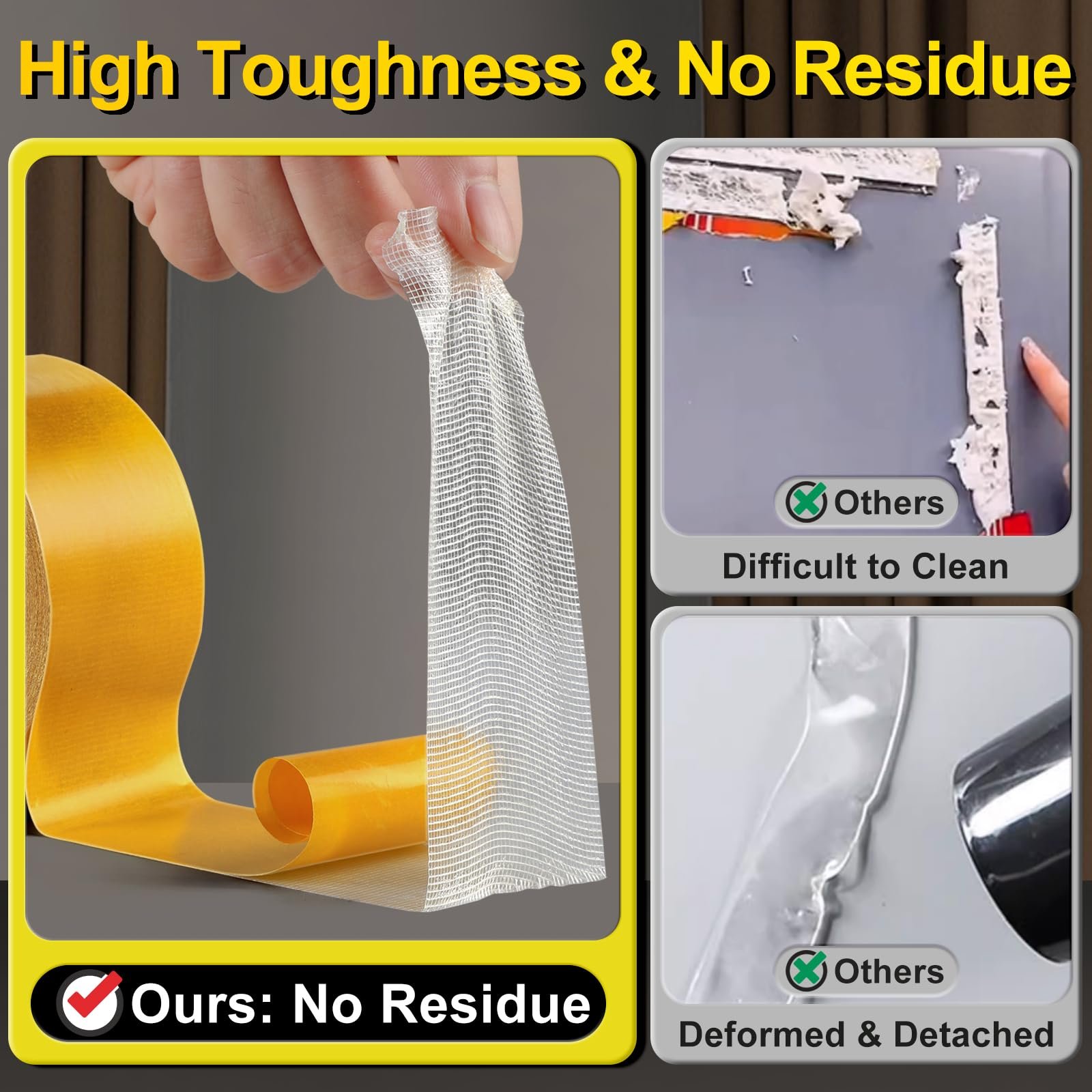 High Toughness Tape with Clean and Residue-Free Removal Comparison High Toughness Tape with Clean and Residue-Free Removal Comparison