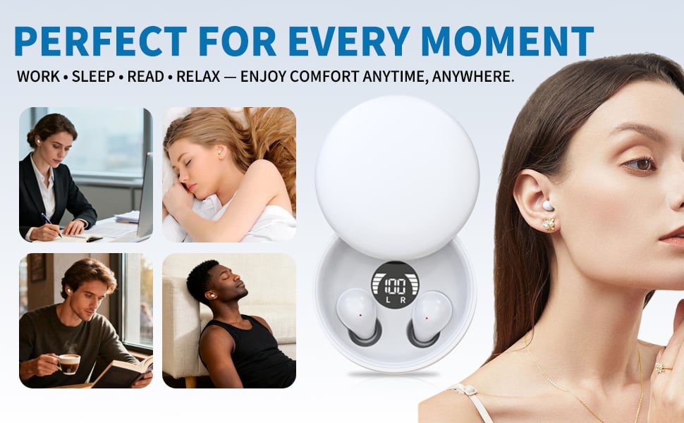 Auriculares para dormir para trabajar, leer, relajarse y comodidad a la hora de dormir.