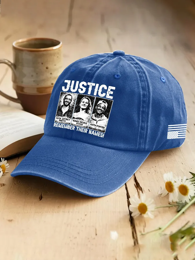 Retro Justice Retro Justice Remember Their Names Print Baseball Cap