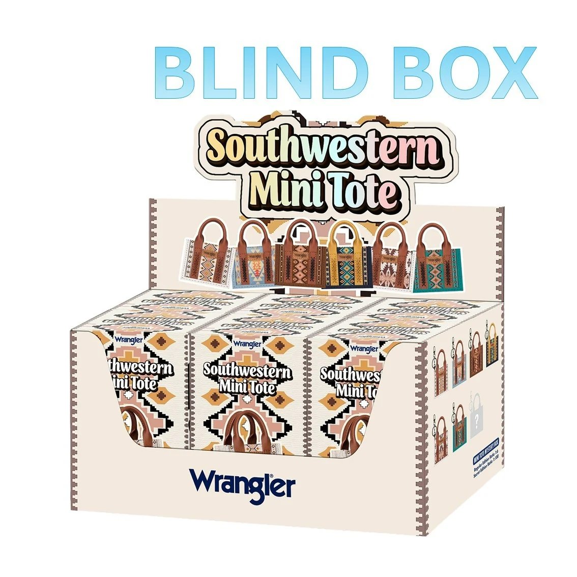 Southwestern mini tote blind boxes for holiday gifting stocking stuffers and collecting