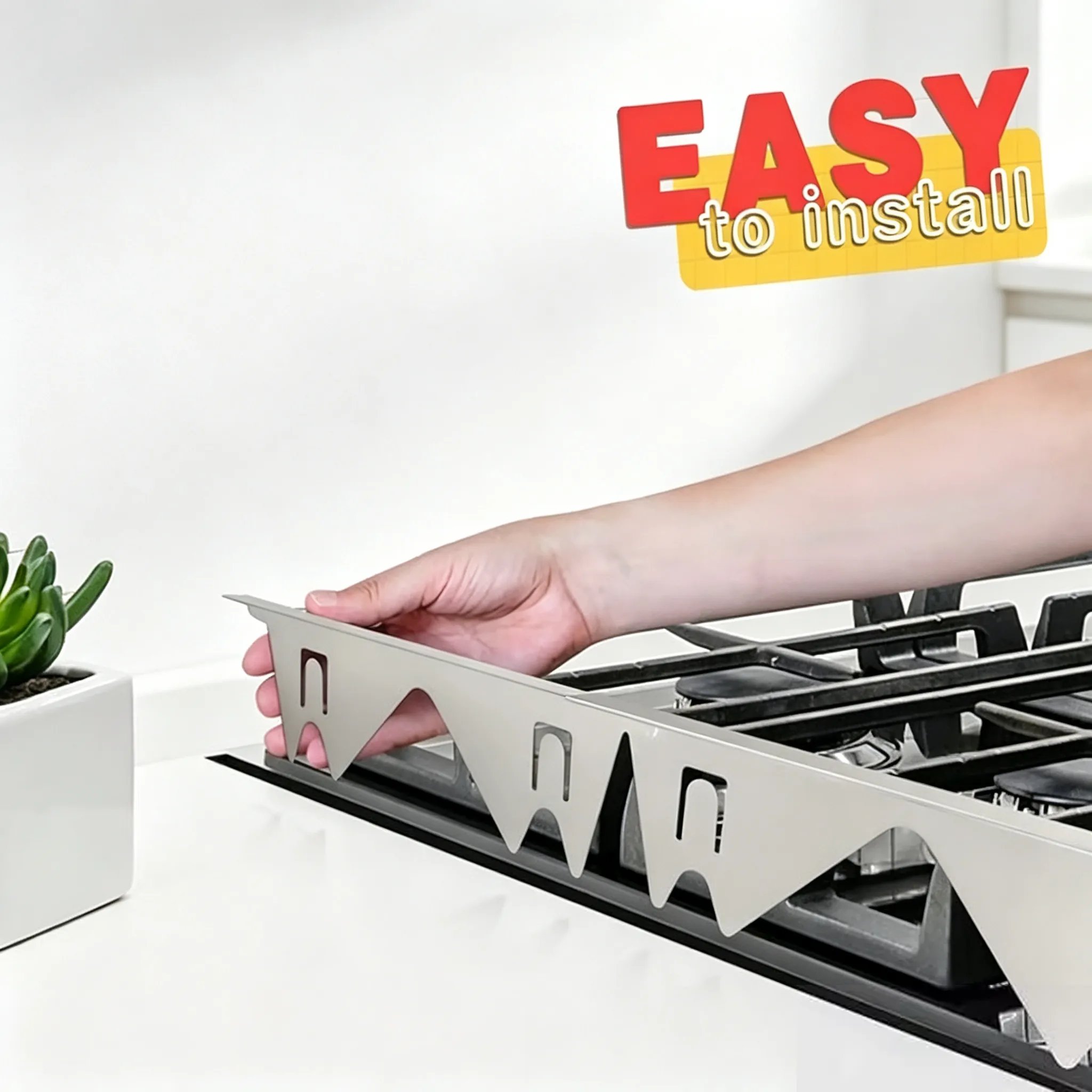 Retractable Stainless Steel Stove Gap Covers - Silver / 2 Pcs (One Side)