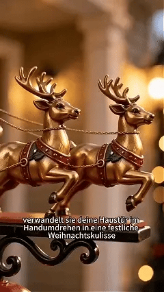 Second moving view of Santa sleigh decorative Christmas bell