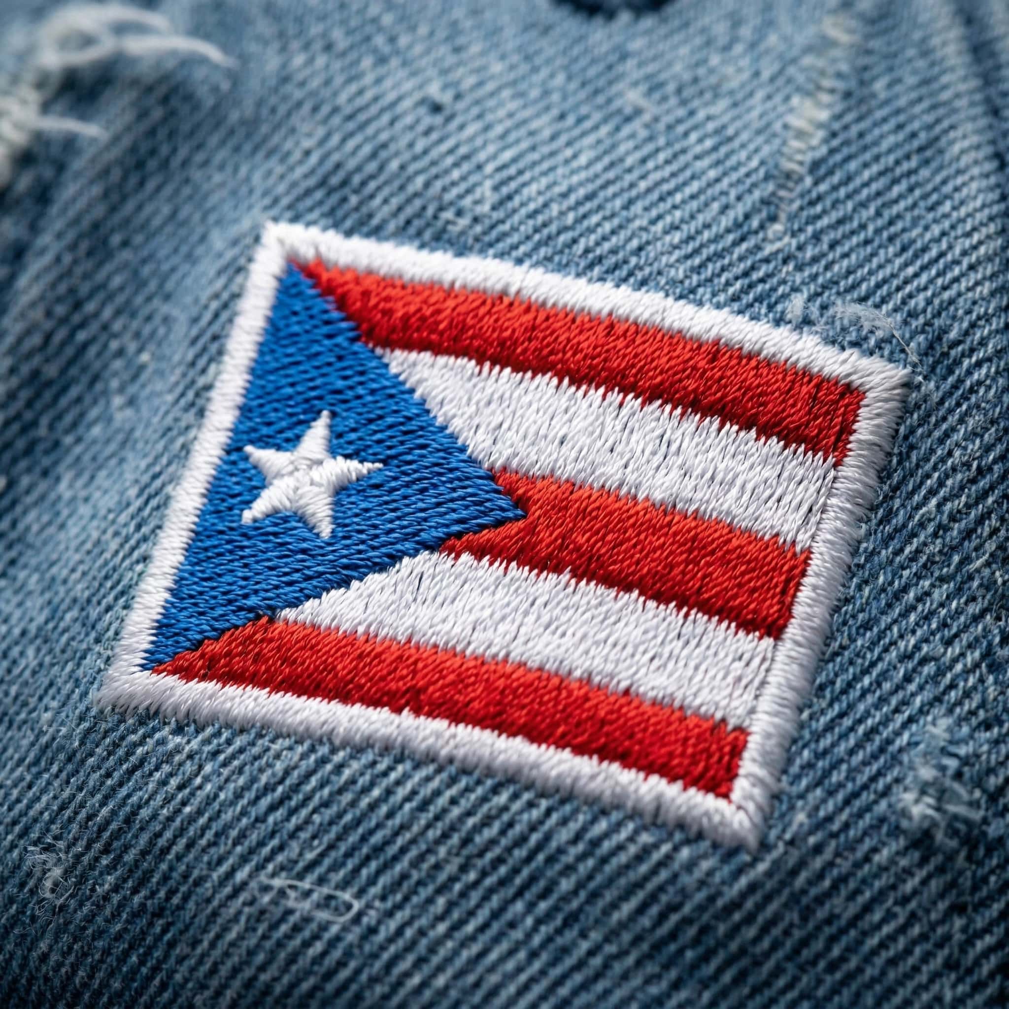Puerto Rico Flag Patch Detail