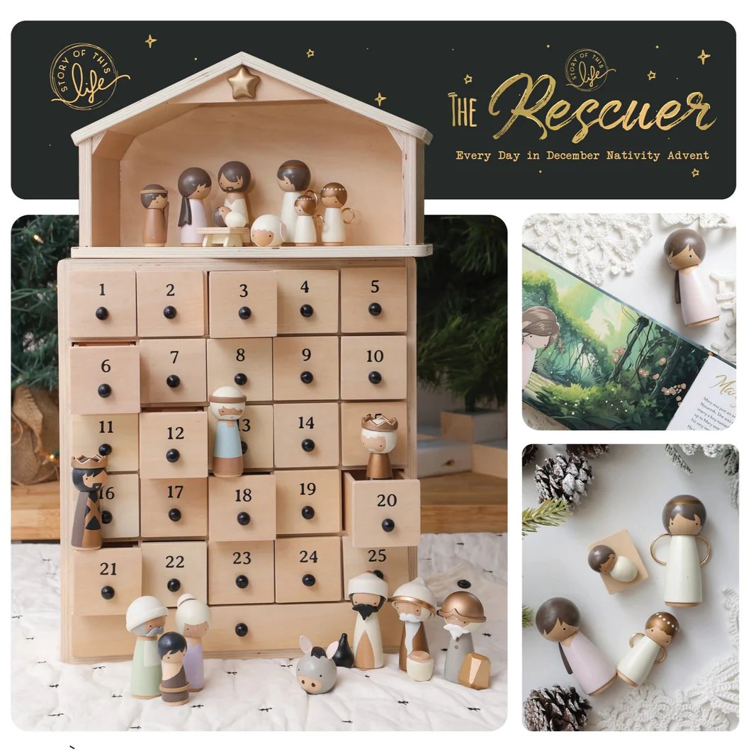 🔥LAST DAY 49% OFF- ✝️The Rescuer –Nativity Advent Calendar--🎉Free Shipping