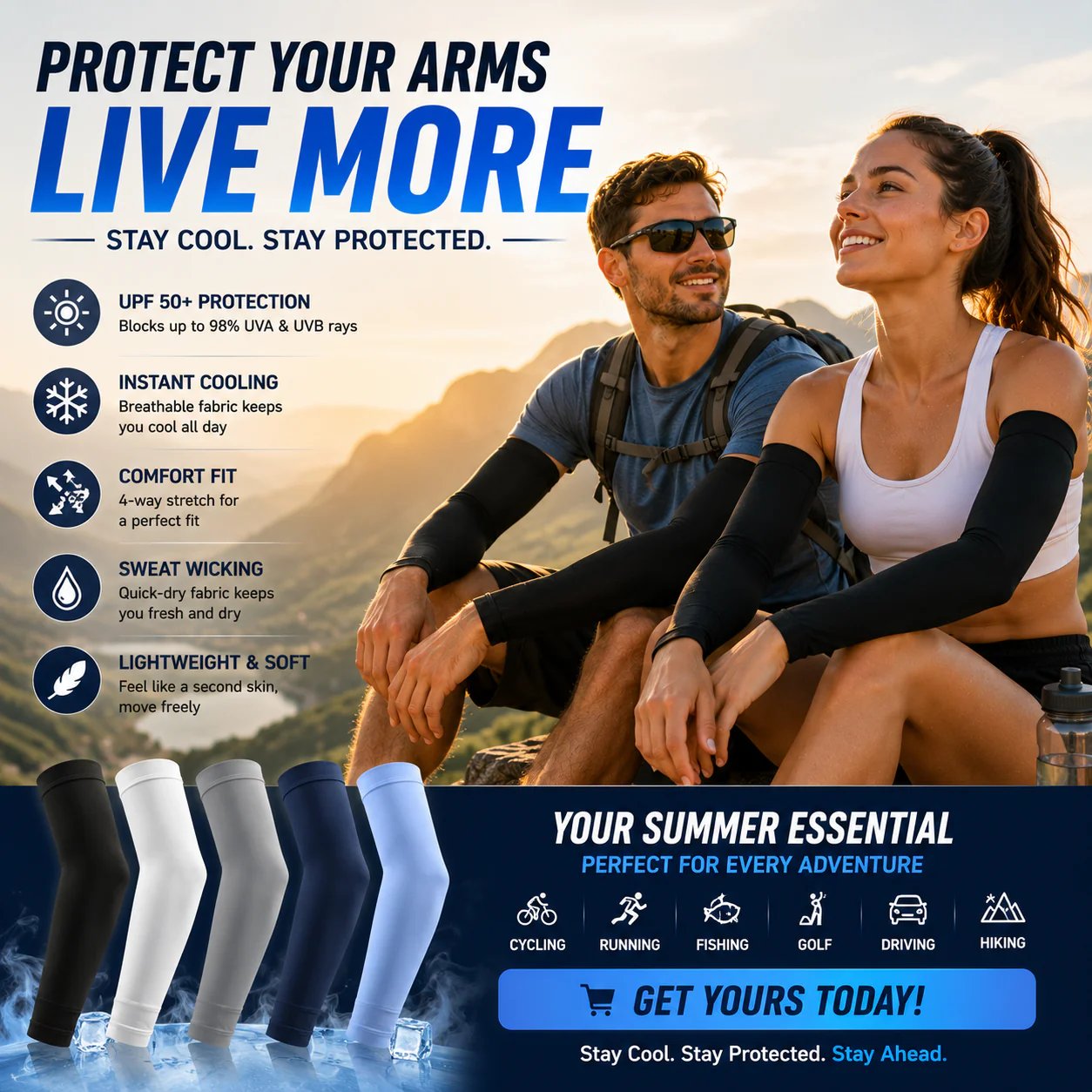 Arm sleeves colors and product details