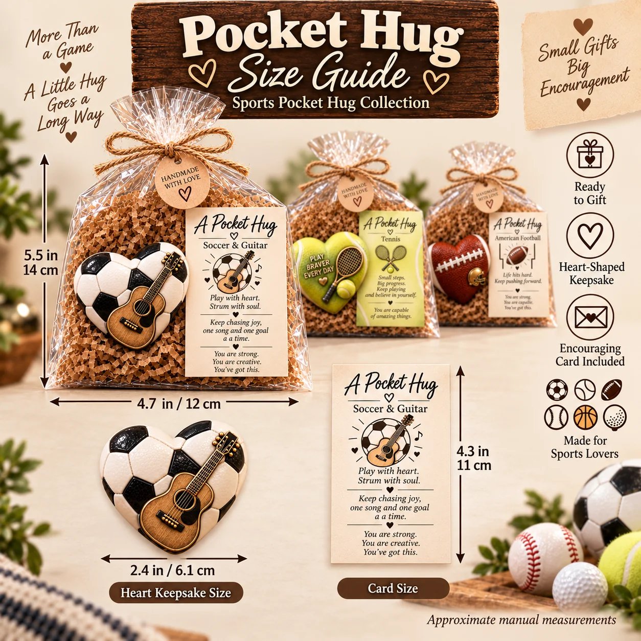 Sports Pocket Hug size guide