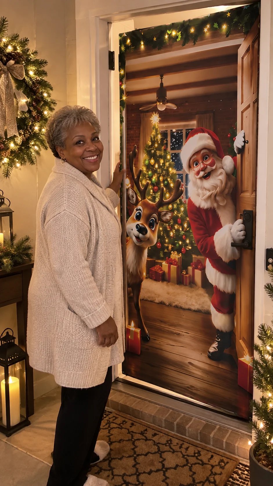 Santa Christmas door customer image
