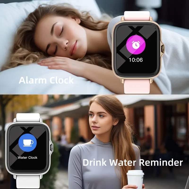 Multifunktionsuhr für Männer und Frauen, 1,83-Zoll-Bildschirm mit kabelloser Anruffunktion, Schrittzähler, Fitness-Smartwatch für iPhone und Android-Handys, Smartbands, Fitness-Uhr für Frauen und Männer, Geschenk für Freunde, Geburtstagsgeschenk, Details 6