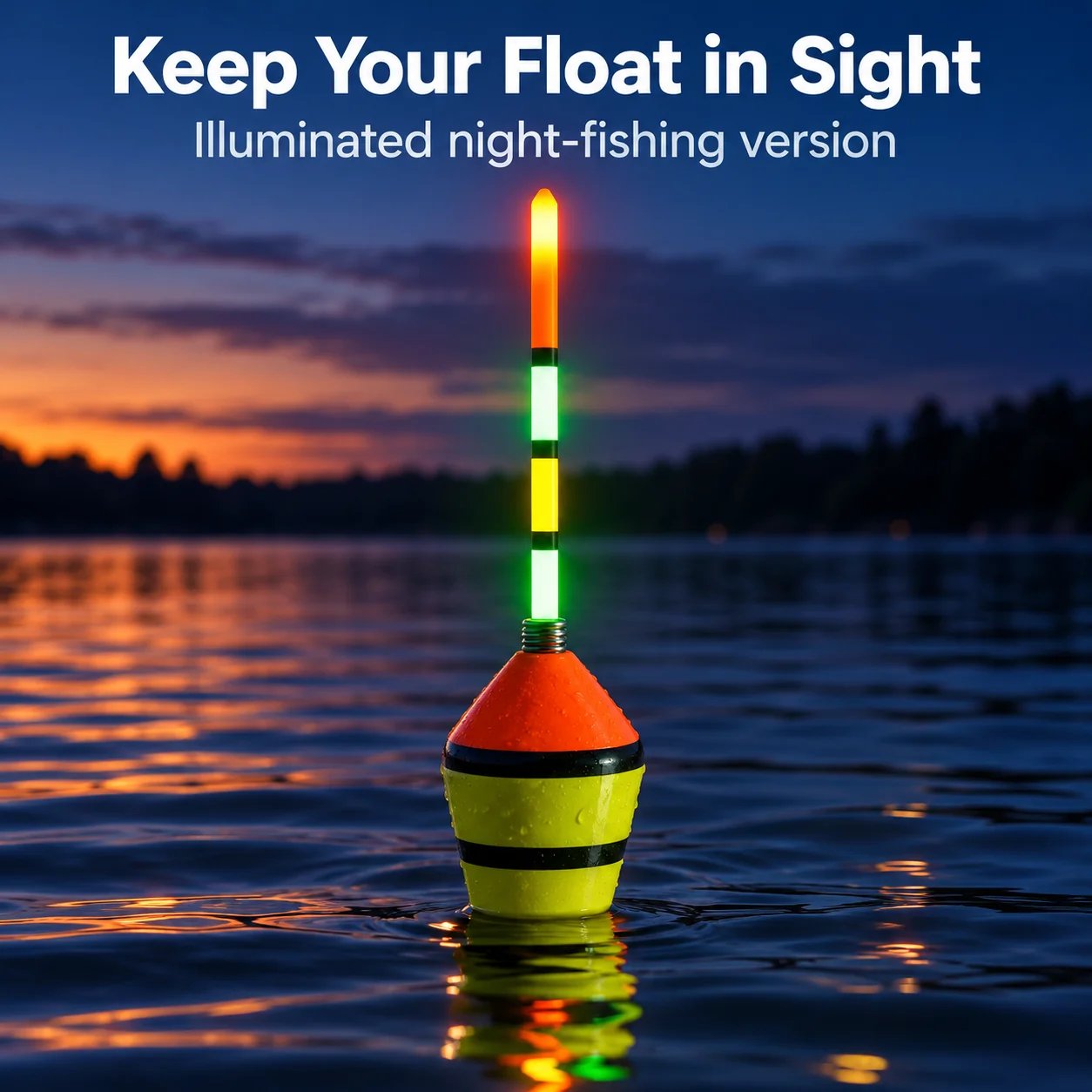 Illuminated night fishing float