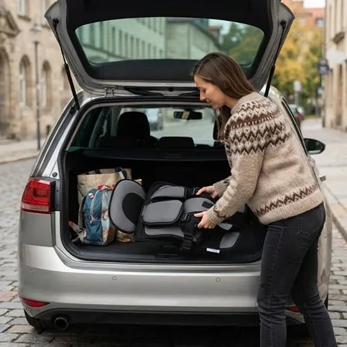 Lightweight portable child seat cushion