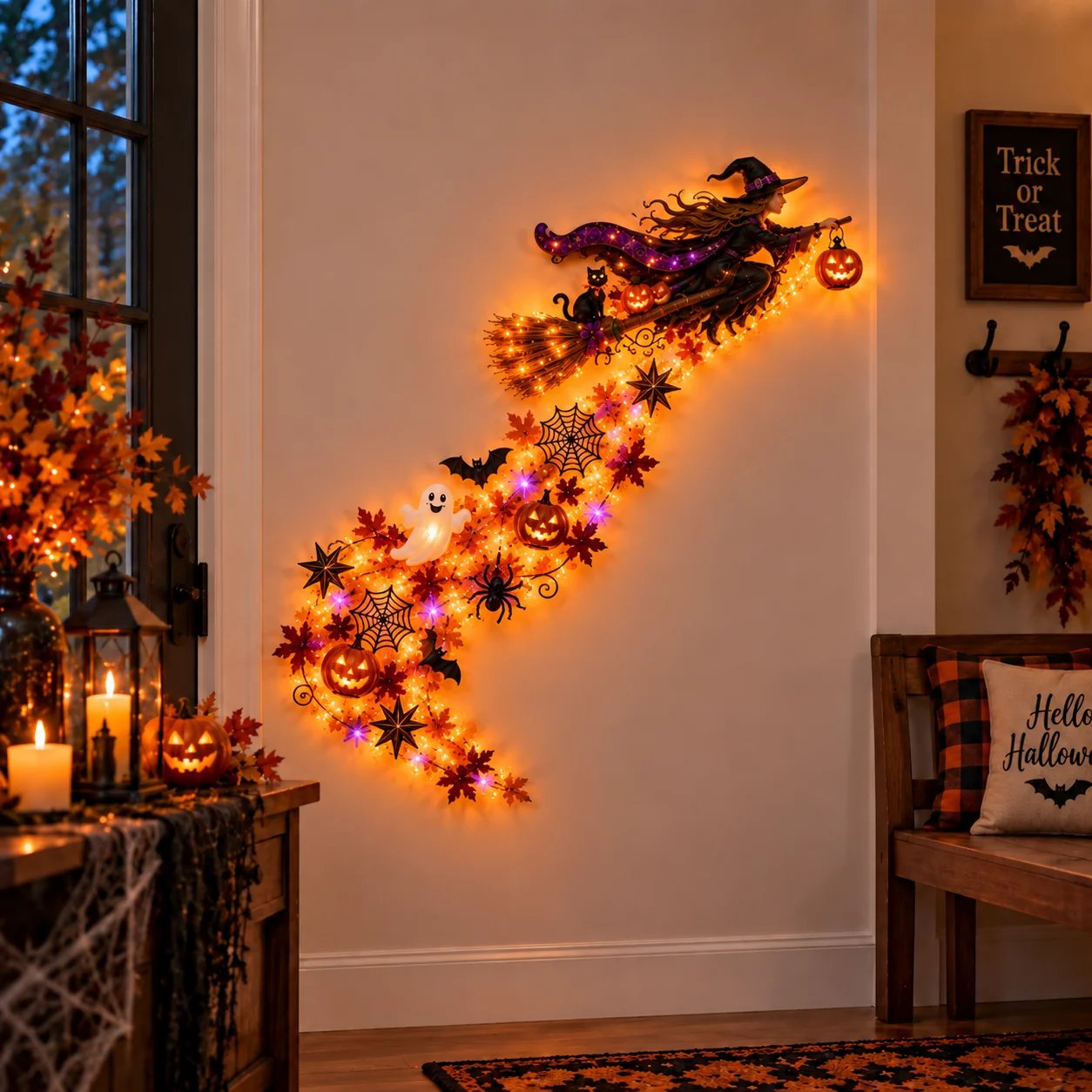 🧙‍♀️ Witch Halloween Magic Trail wall decoration