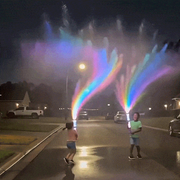 LED water blaster night demonstration
