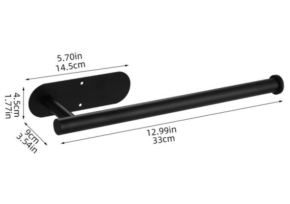 Under Cabinet Paper Towel Holder – Declutter Your Kitchen Counter in Seconds - Black