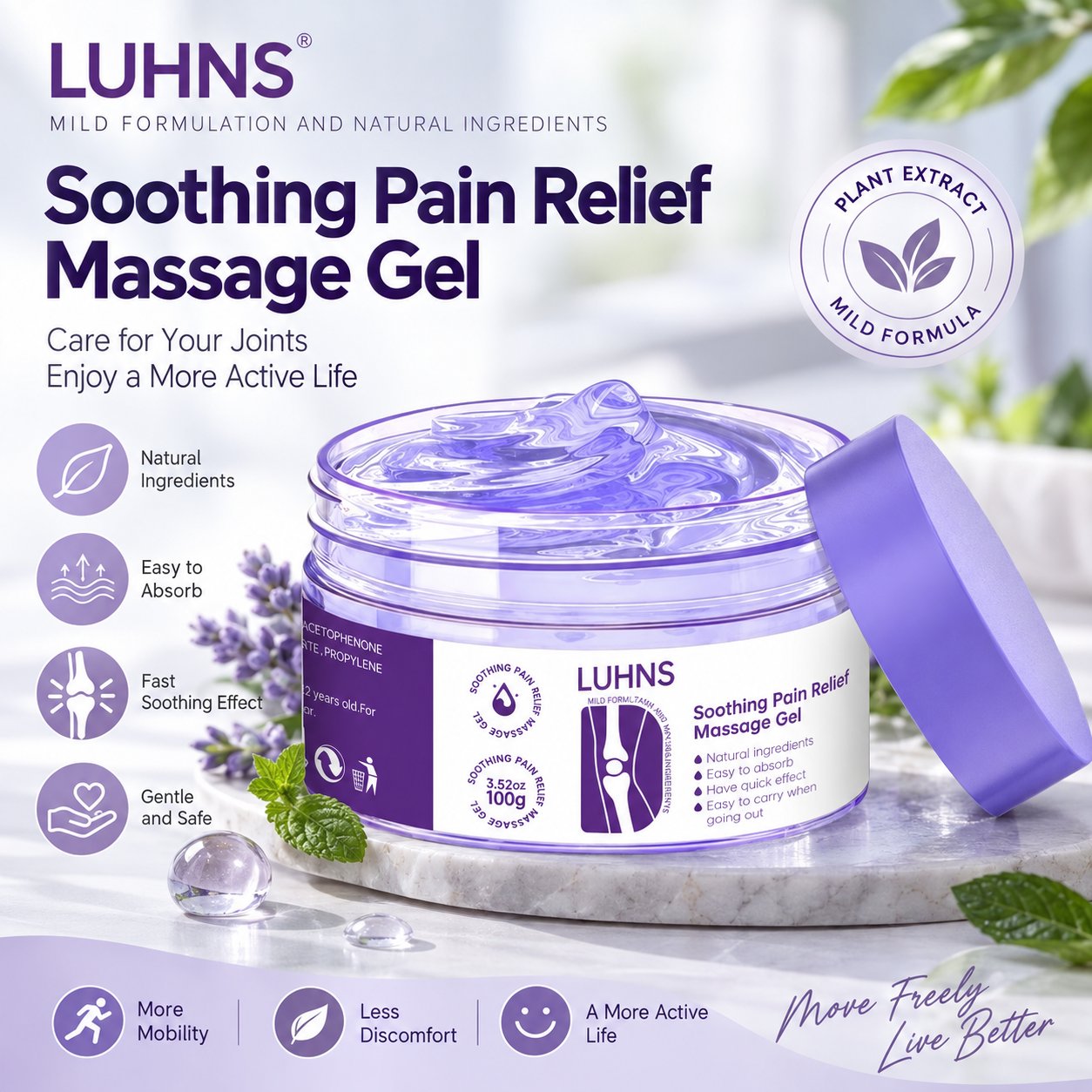 How to use LUHNS soothing massage gel