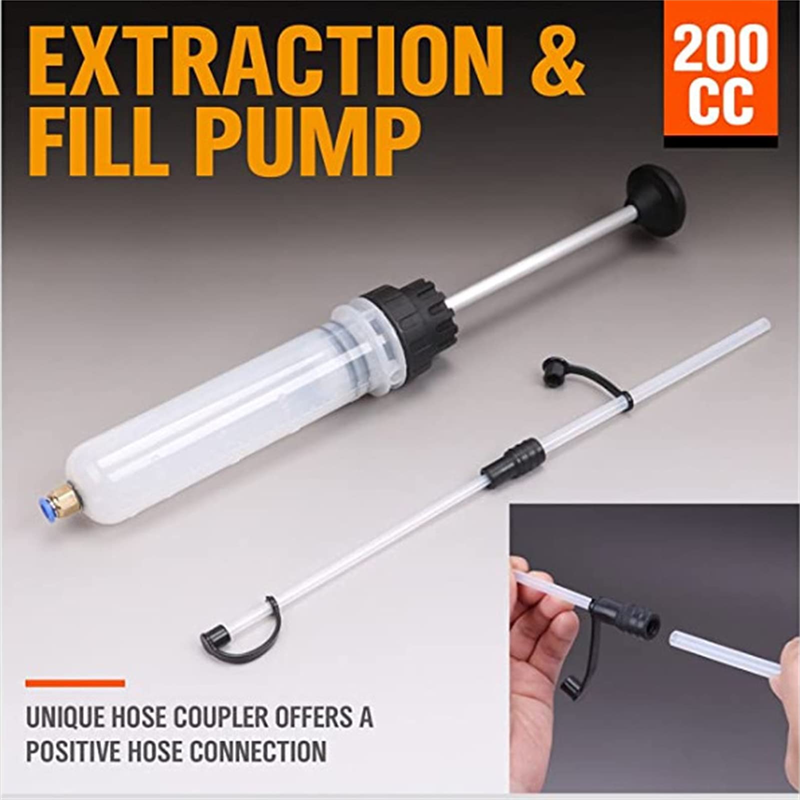 Easy to use syringe pump with detachable hose