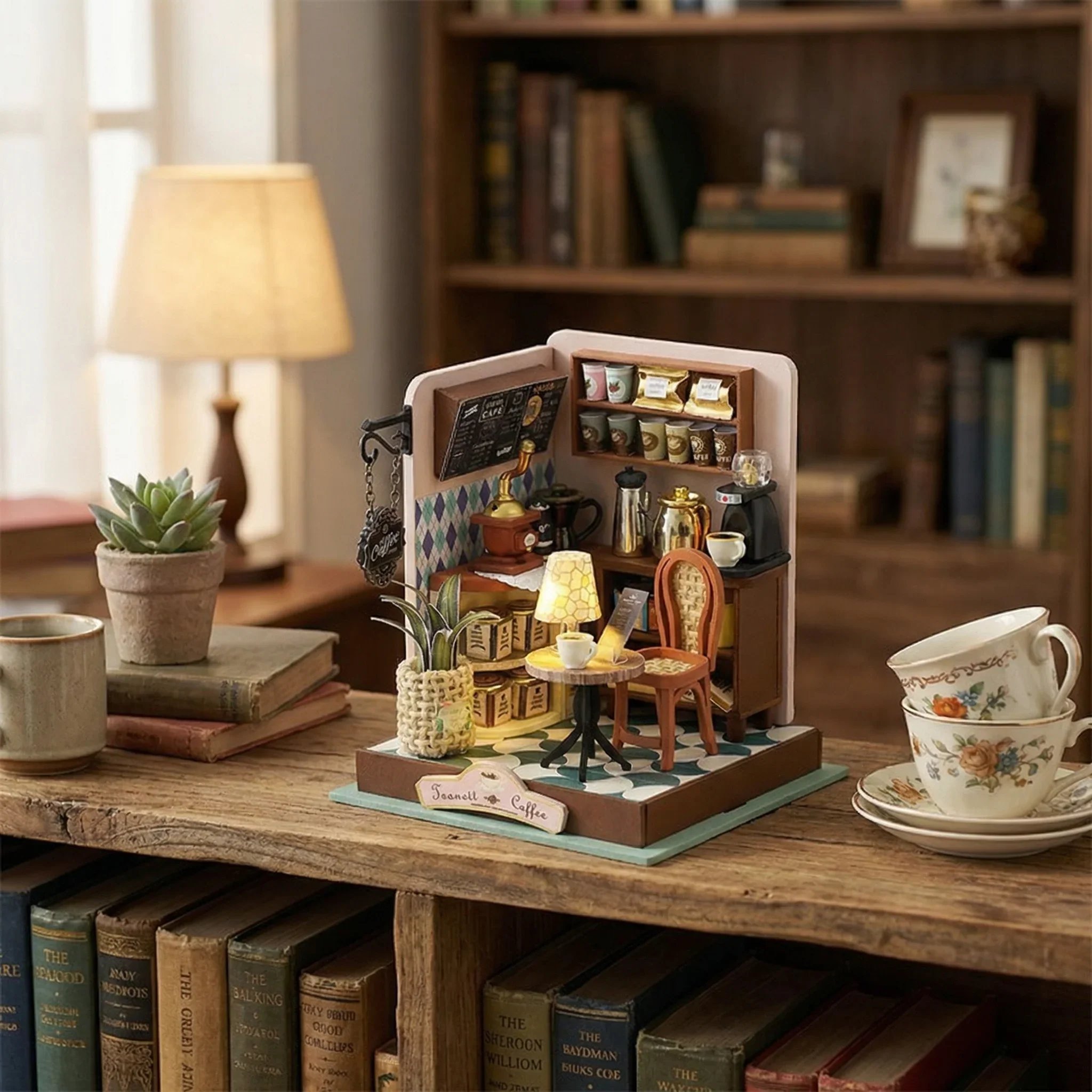 Completed The Daily Grind miniature coffee shop display