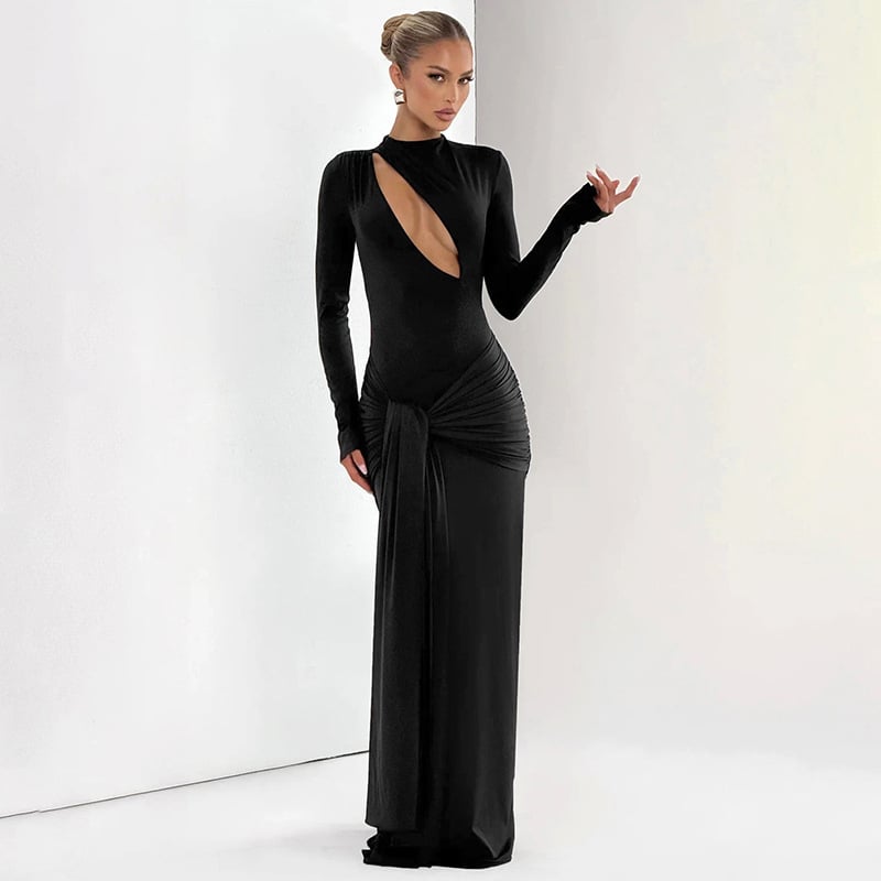 Sexy Cut-Out Strappy Maxi Dress - Picture 1 / S