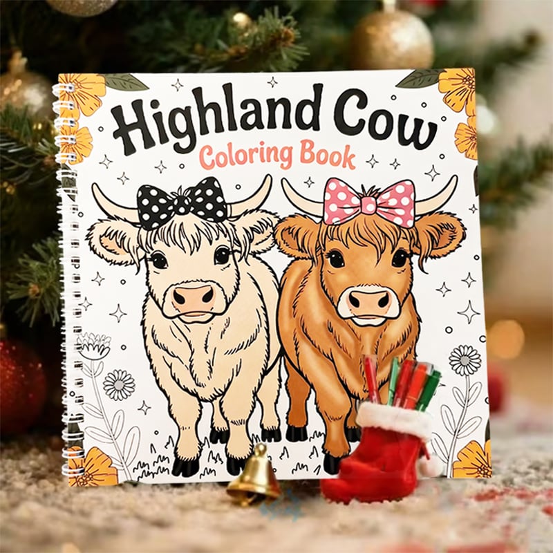 Highland Cow Coloring Book - Buy 1 / Without Pens