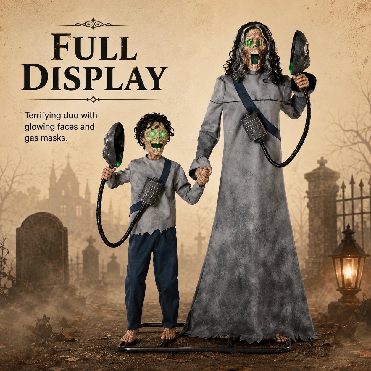 💀 Doomsday Duo Animatronic — The Power Plant Horror Story Your Neighbors Won't Forget 😱 Ideal for Yard & Porch Haunts