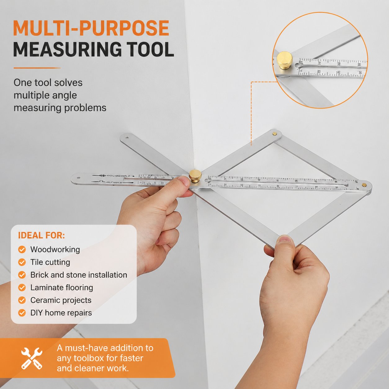 Multi purpose adjustable angle finder applications