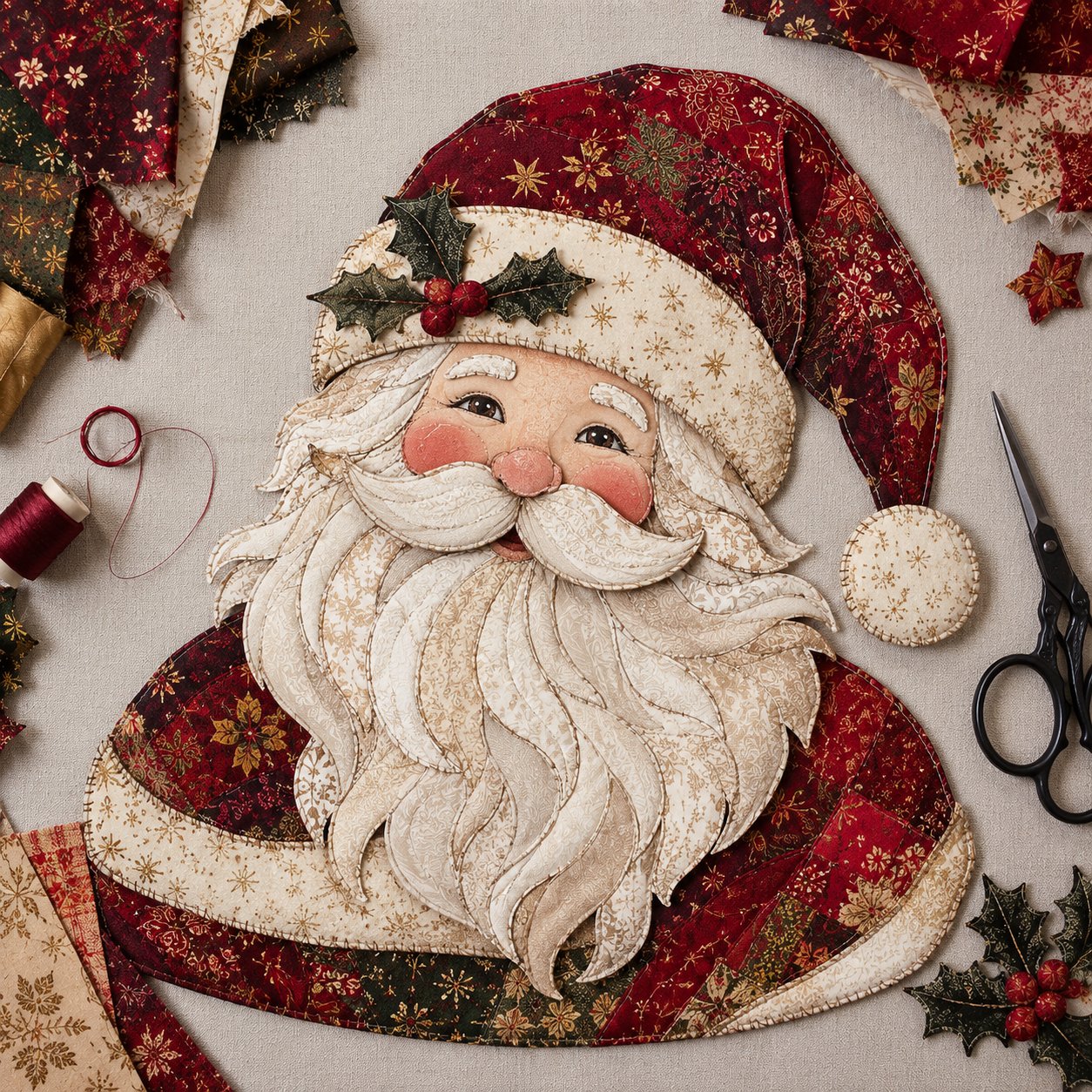 Christmas patchwork fabric DIY decoration design preview