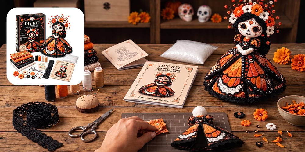 Halloween Patchwork Doll DIY Kit