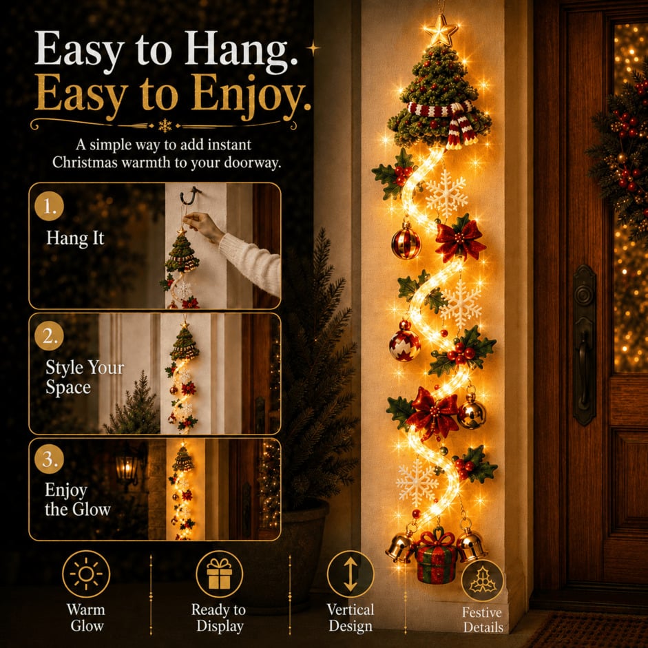 Christmas hanging decoration with festive details