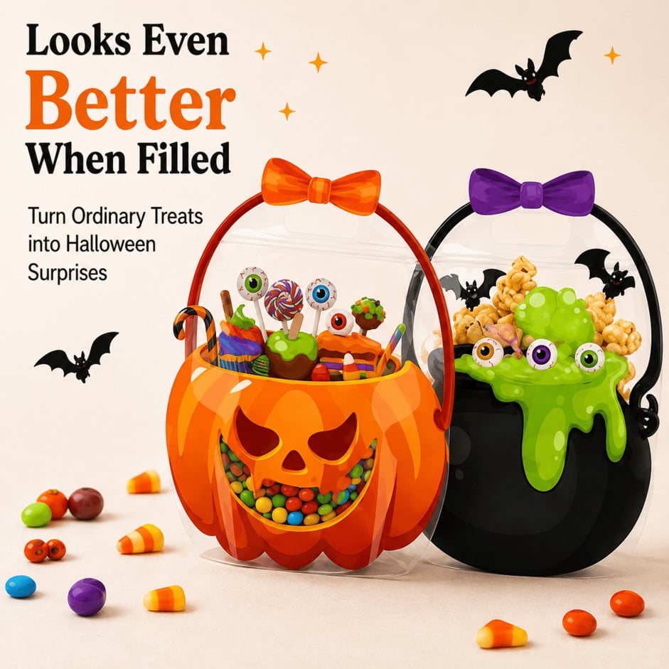 Child-friendly Halloween candy bag for trick or treating