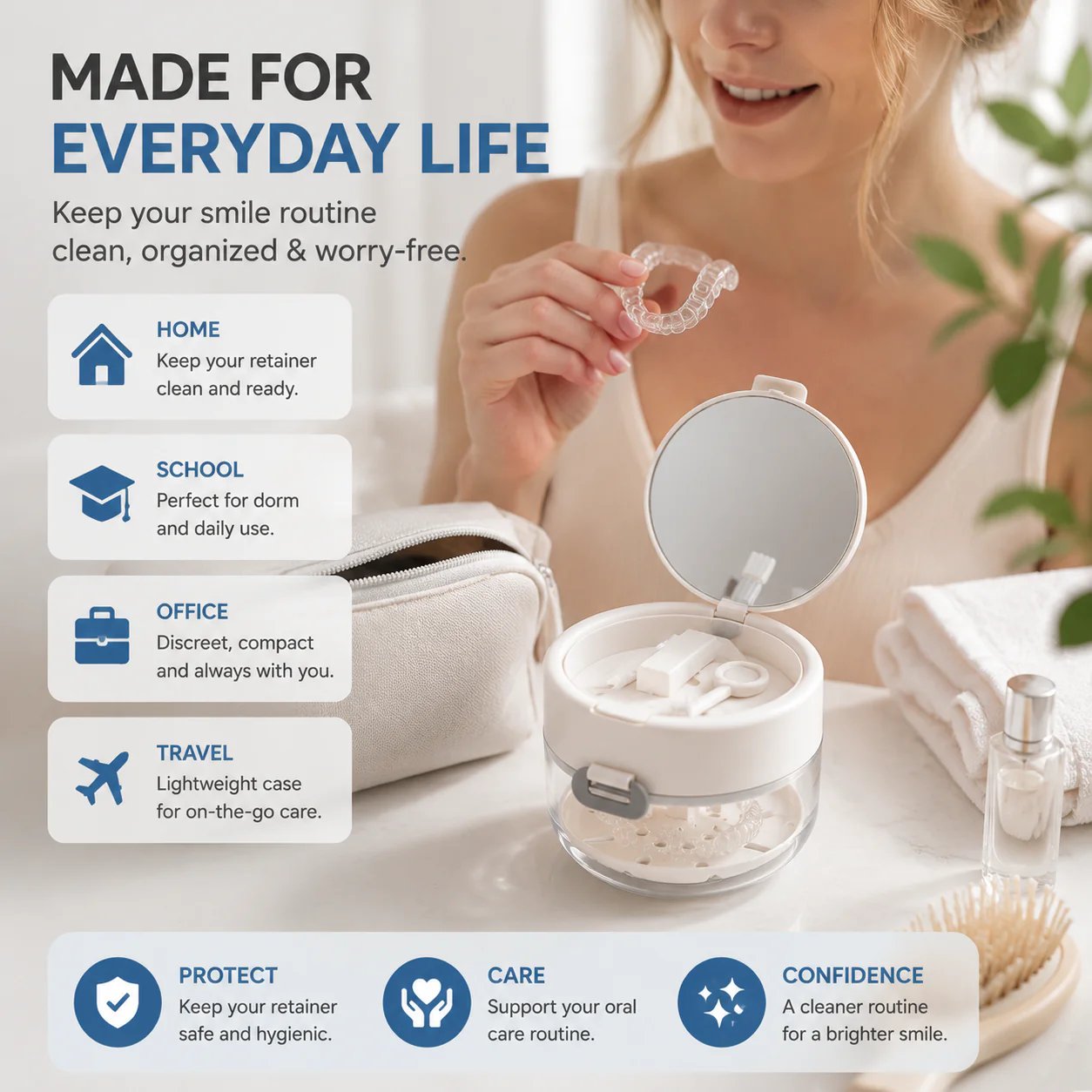 retainer case daily convenience features