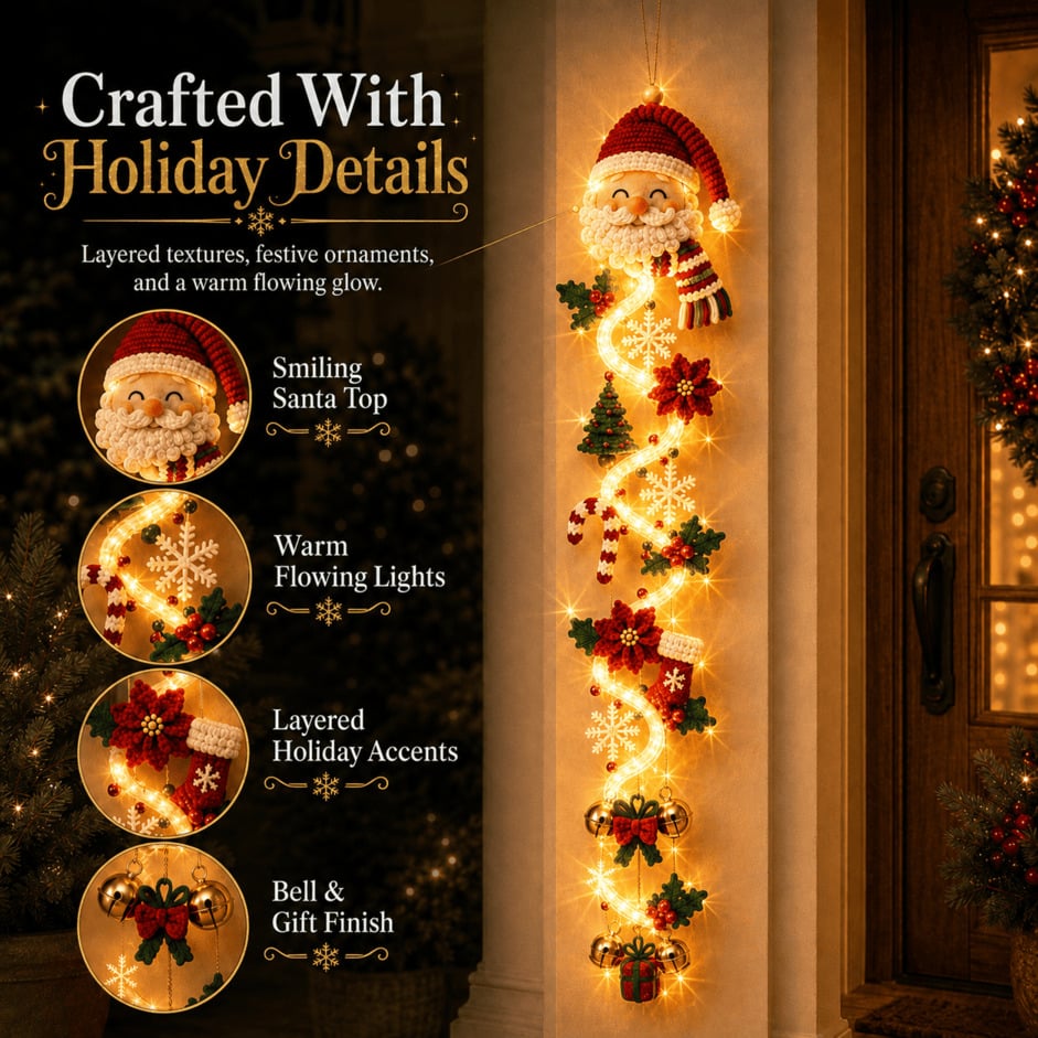 Detailed textured Christmas door hanging