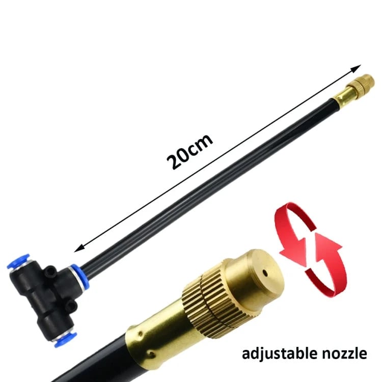 Brass misting nozzle construction and fitting details