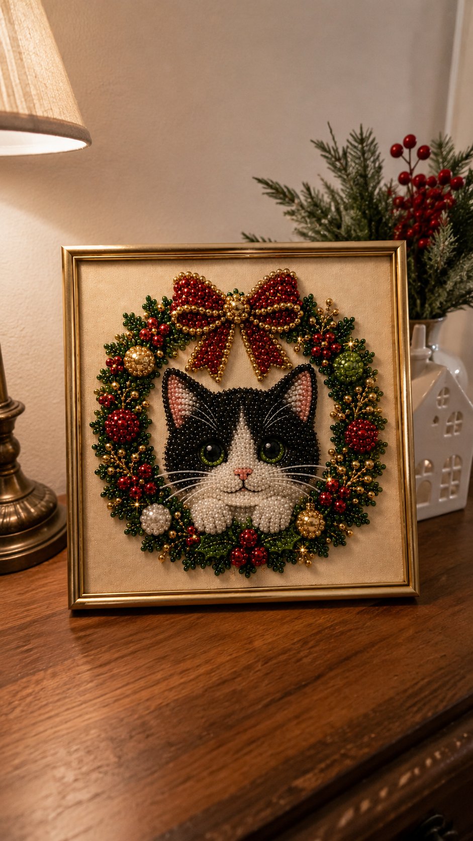 Festive pet pearl art kit packaging
