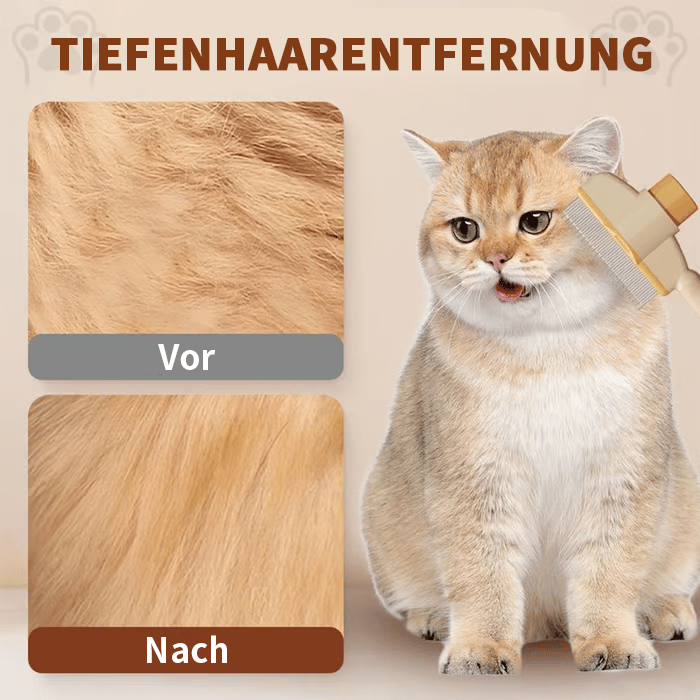 Pet grooming brush removes loose hair and tangles