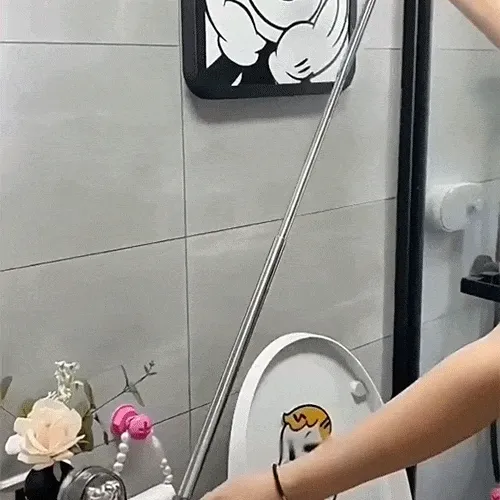 Adjustable telescopic towel rack length