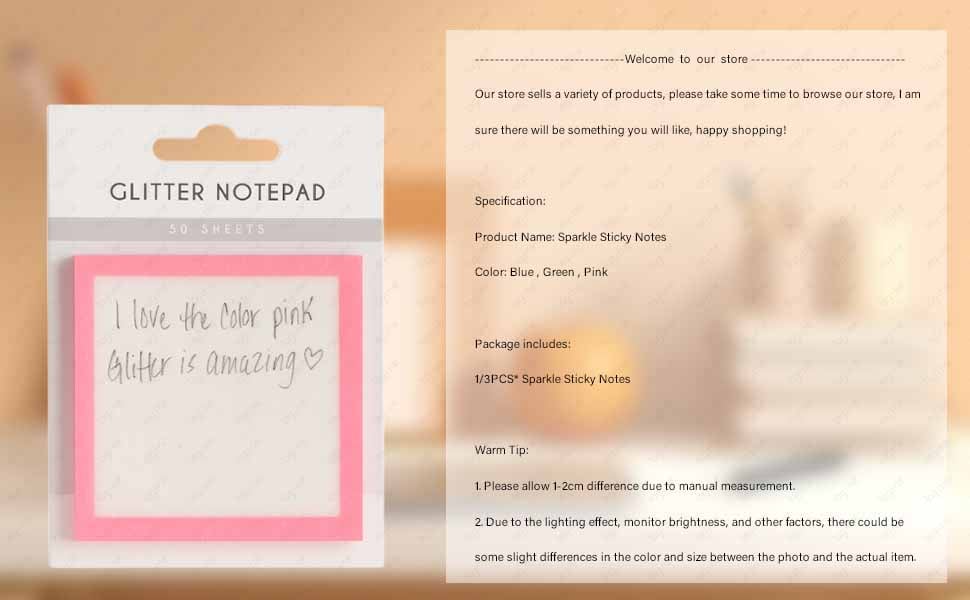 Sparkle Sticky Notes