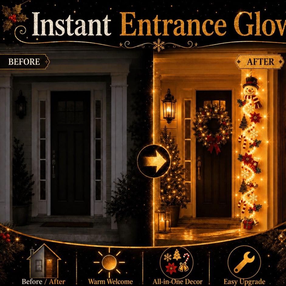Christmas vertical hanging decor beside doorway