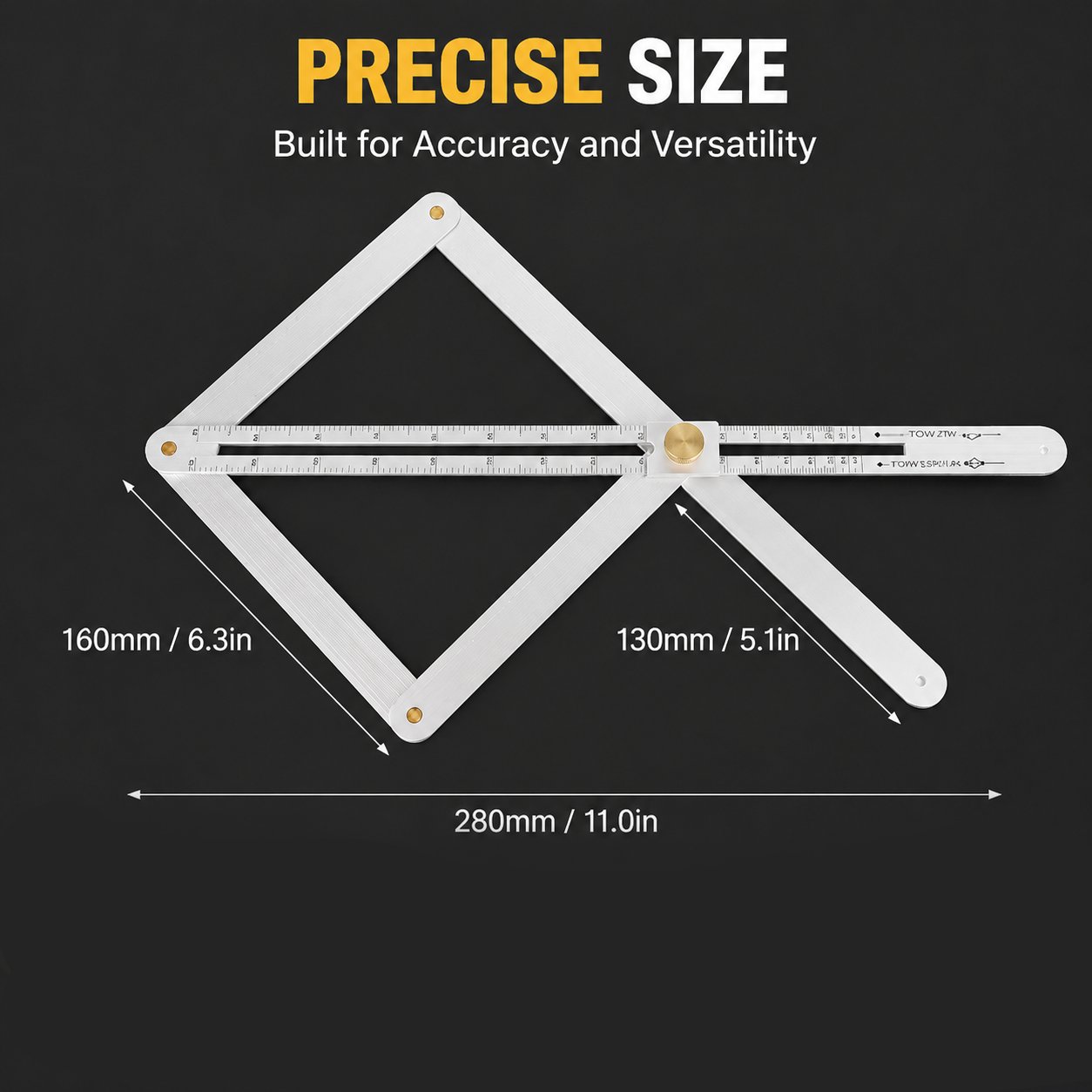 Adjustable angle finder product size