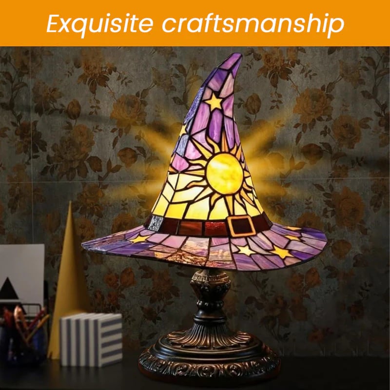 Decorative witch hat lamp