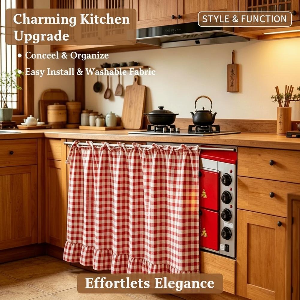 Hide clutter under stove