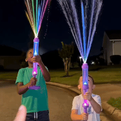 Rainbow water blaster light demonstration