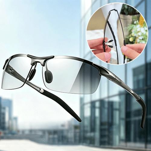 Original seller frame demonstration showing the sunglasses and temple flexibility