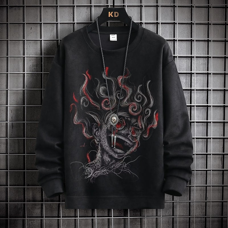 Comic Printed Crew Neck Sweatshirt