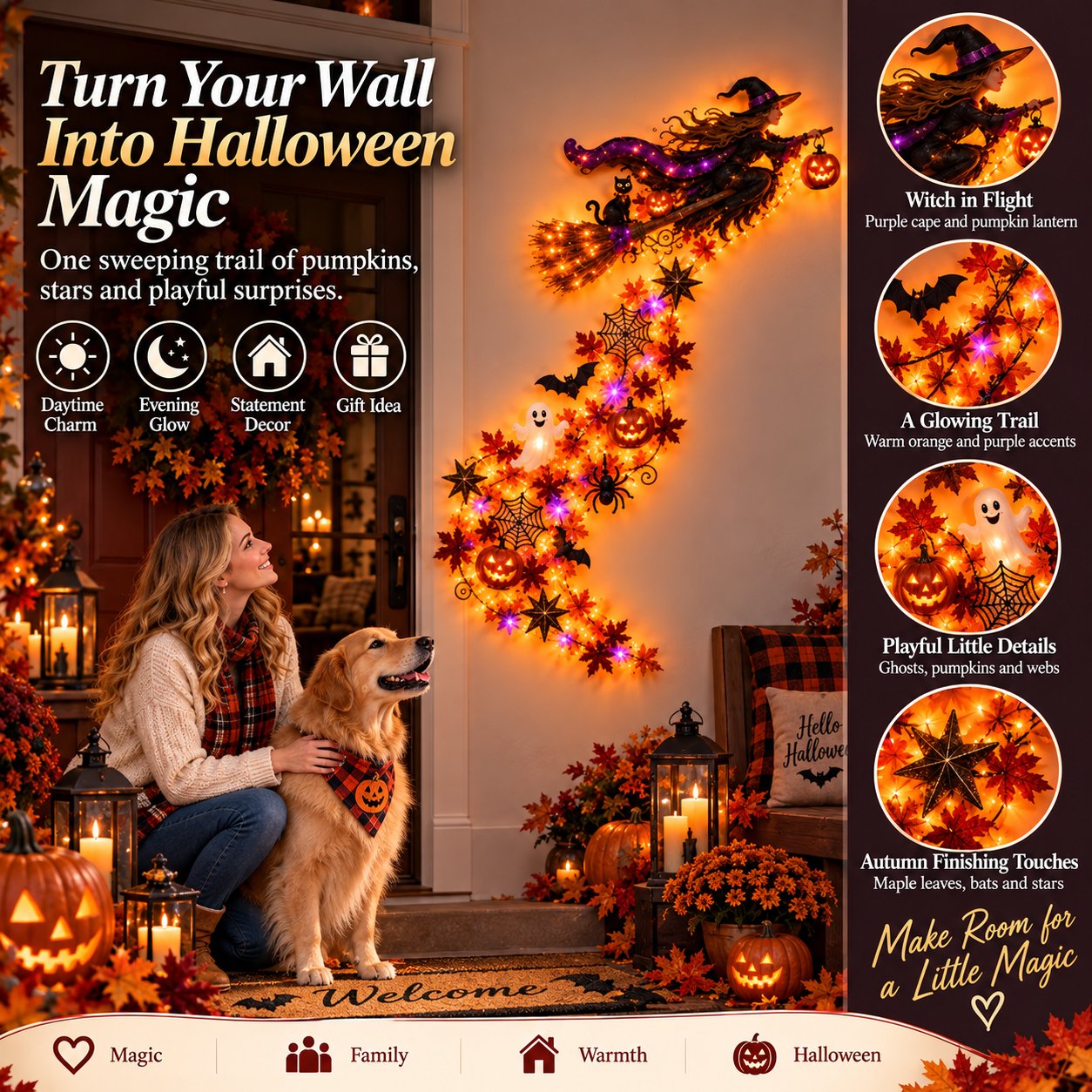 Halloween Magic Trail seasonal room styling