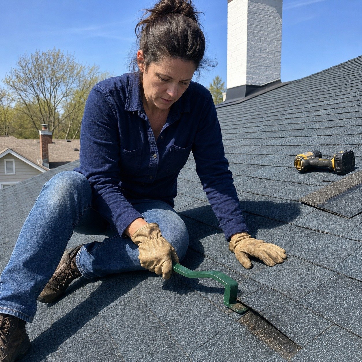 Natalie K. using the Roofing Snake