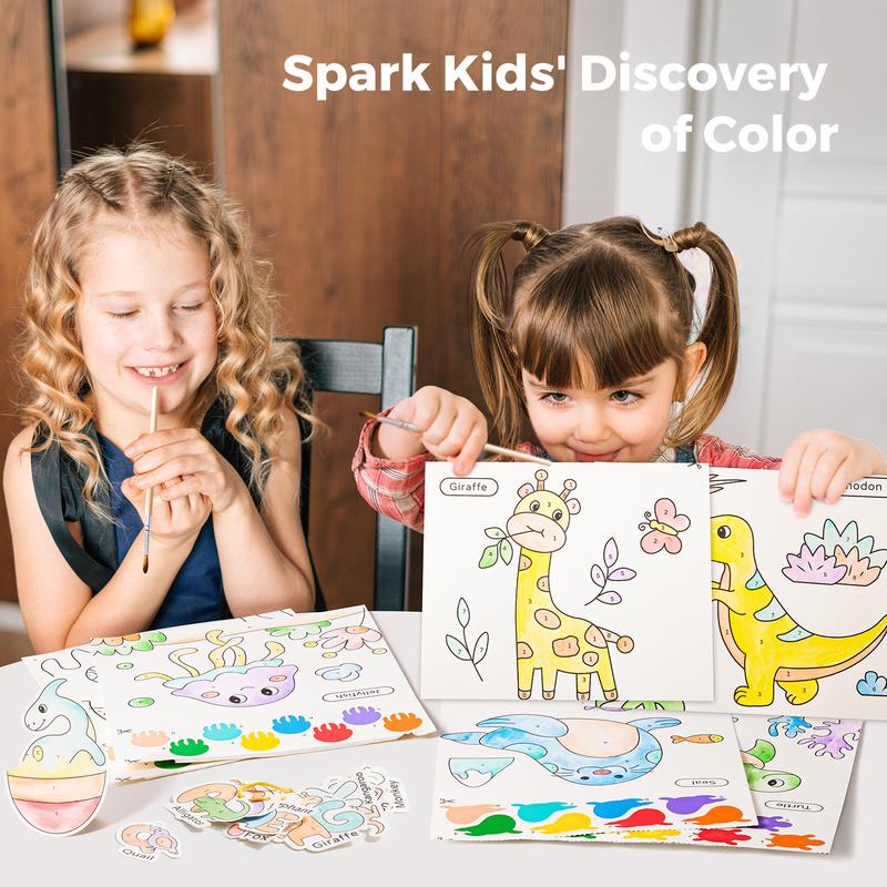 Jar Melo Paint with Water Coloring Books, Kids Watercolor Painting Sets Mess Free Art Craft Drawing Toddler Activities Toy Easter Gifts