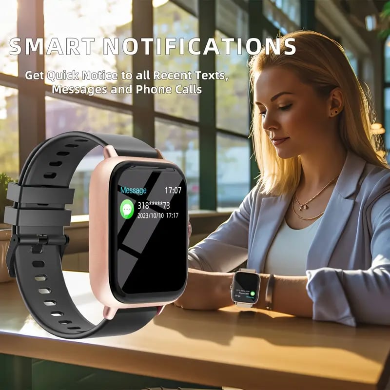 Multifunktionsuhr für Männer und Frauen, 1,83-Zoll-Bildschirm mit kabelloser Anruffunktion, Schrittzähler, Fitness-Smartwatch für iPhone und Android-Handys, Smartbands, Fitness-Uhr für Frauen und Männer, Geschenk für Freunde, Geburtstagsgeschenk, Details 4