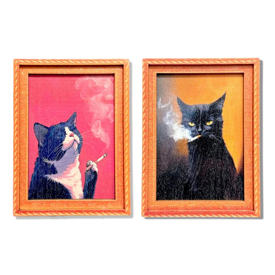 Smoking Cigarette Cat Fridge Magnet