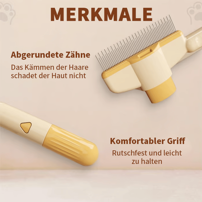 Ergonomic handle pet brush